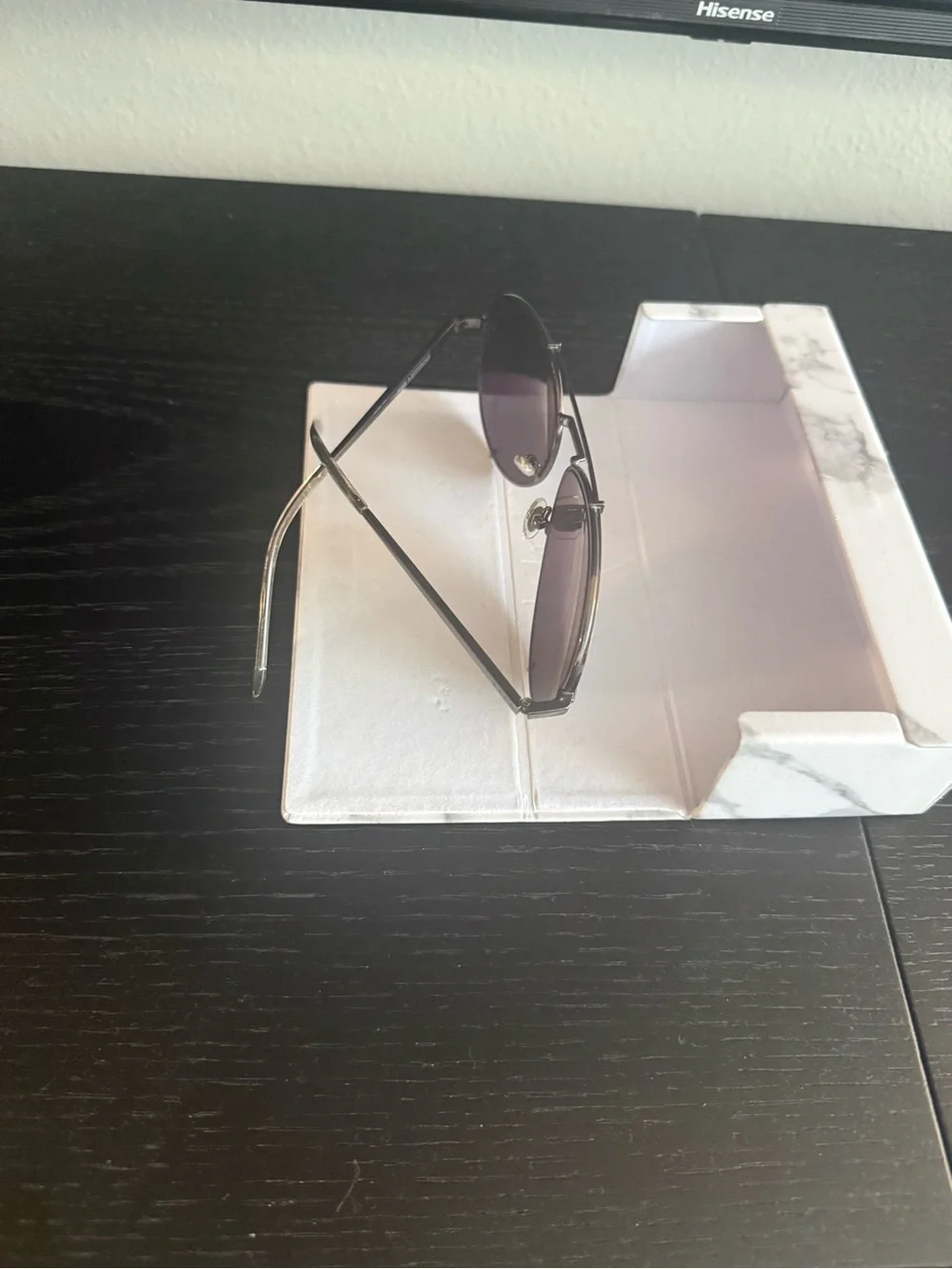Diff x Khloe Eyewear Silver Aviator Sunglasses with Gray Lenses
